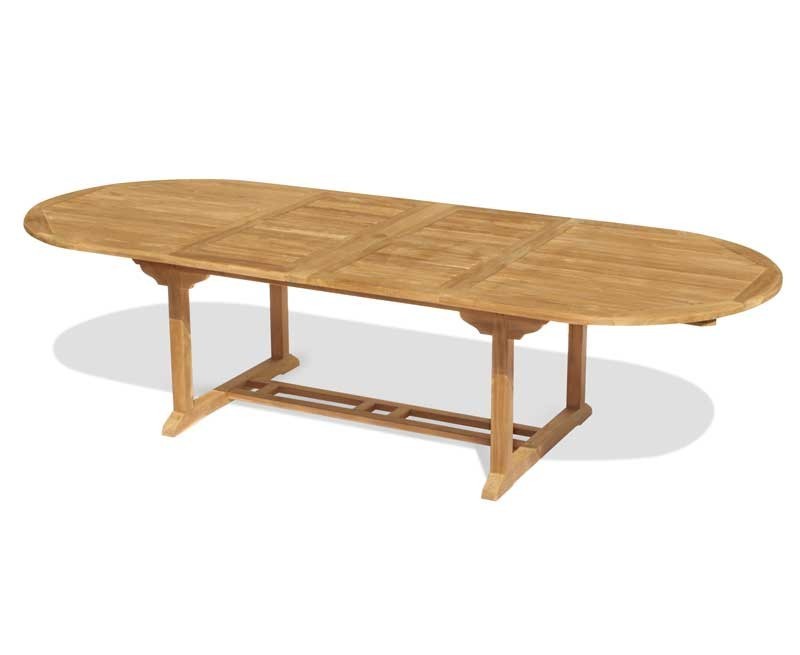 Brompton Double Leaf Teak Extending Garden Table