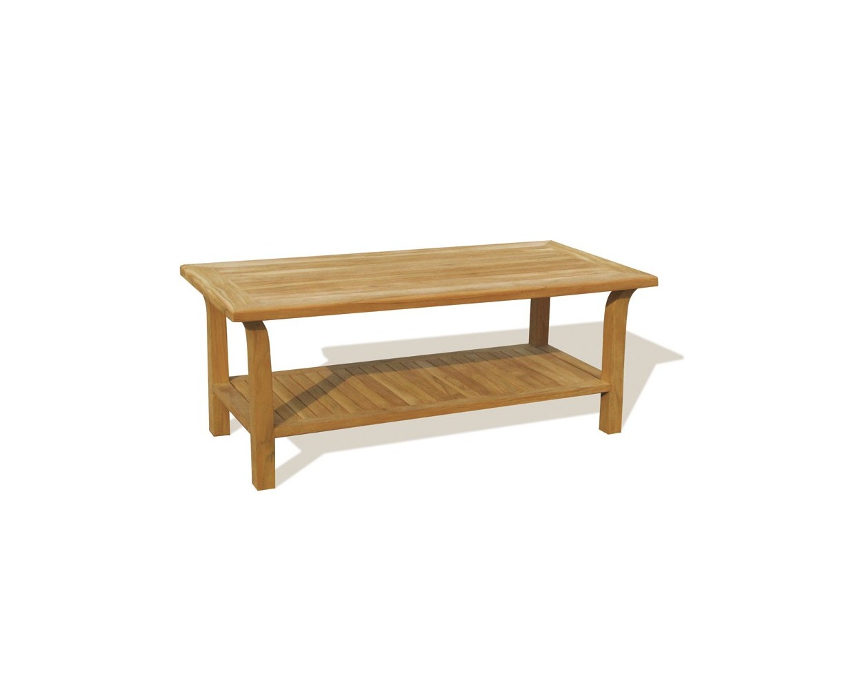 Teak Outdoor Open Shelf 5ft Coffee Table