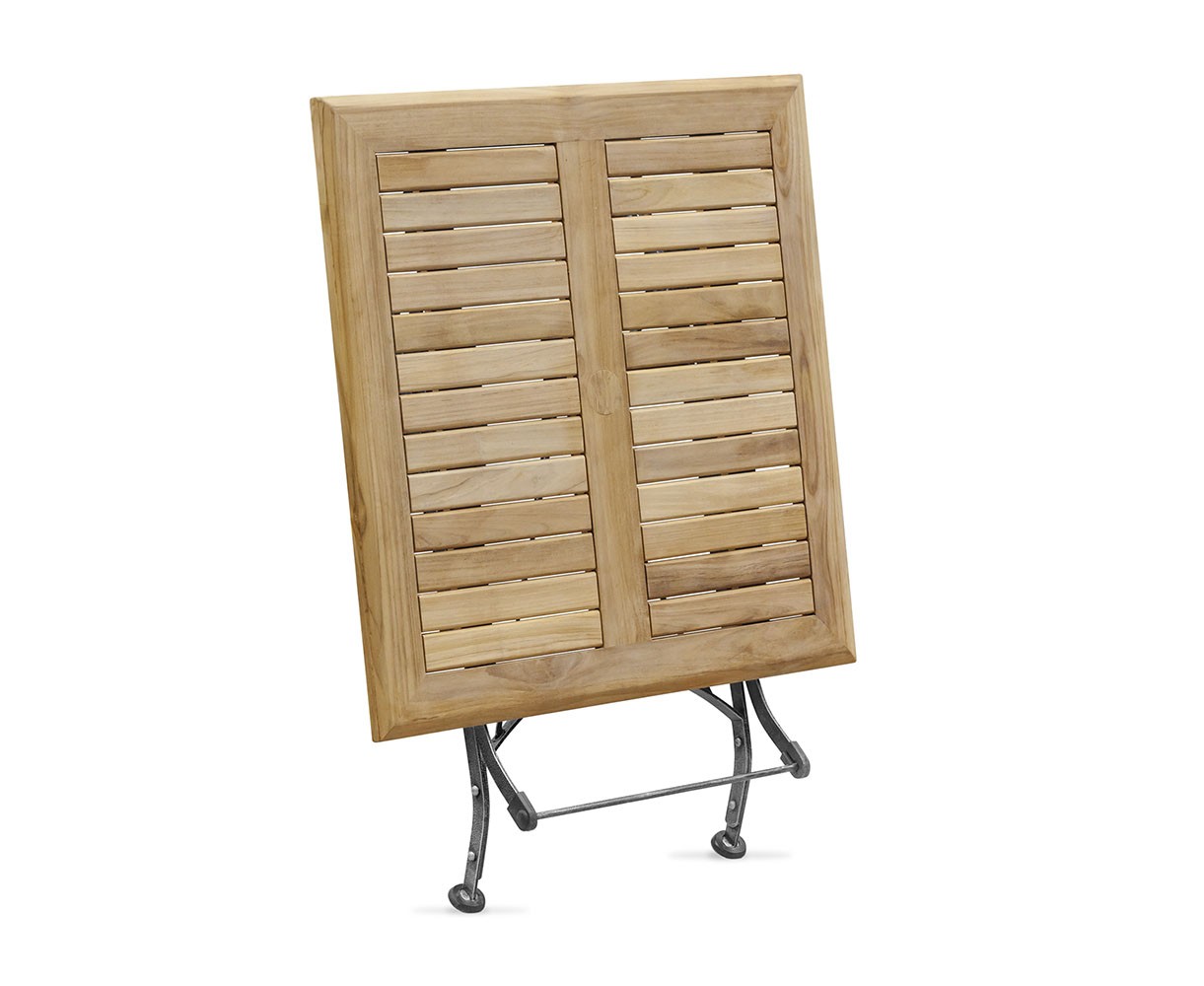 Square Bistro Folding Table 80cm | Teak Wood