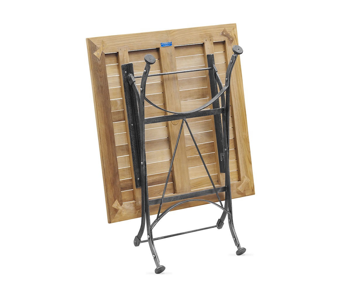 Square Bistro Folding Table 80cm | Teak Wood