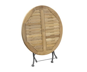 Bistro Round Folding Table | Teak Wood 90 cm