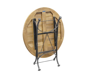 Bistro Round Folding Table | Teak Wood 90 cm