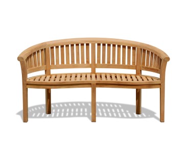 Modern Teak Banana Garden Bench