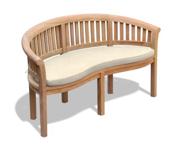 Modern Teak Banana Garden Bench