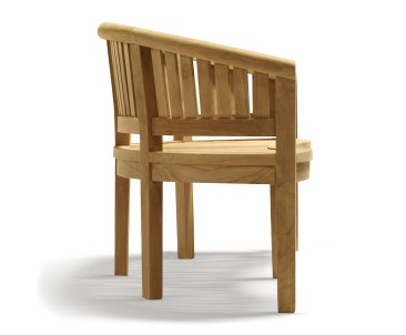 Modern Teak Banana Garden Bench