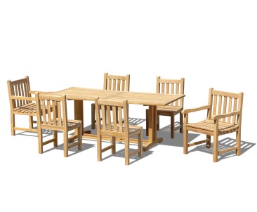Belgrave Table, 2 Windsor Armchairs and 4 Windsor Side Chairs