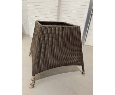 Riviera Round 1.5m Java Brown Weave Table - New: End of Line