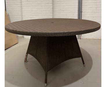 Riviera Round 1.5m Java Brown Weave Table - New: End of Line