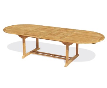 Brompton Large Extending Teak Garden Table & 8 Yale Stacking Chairs