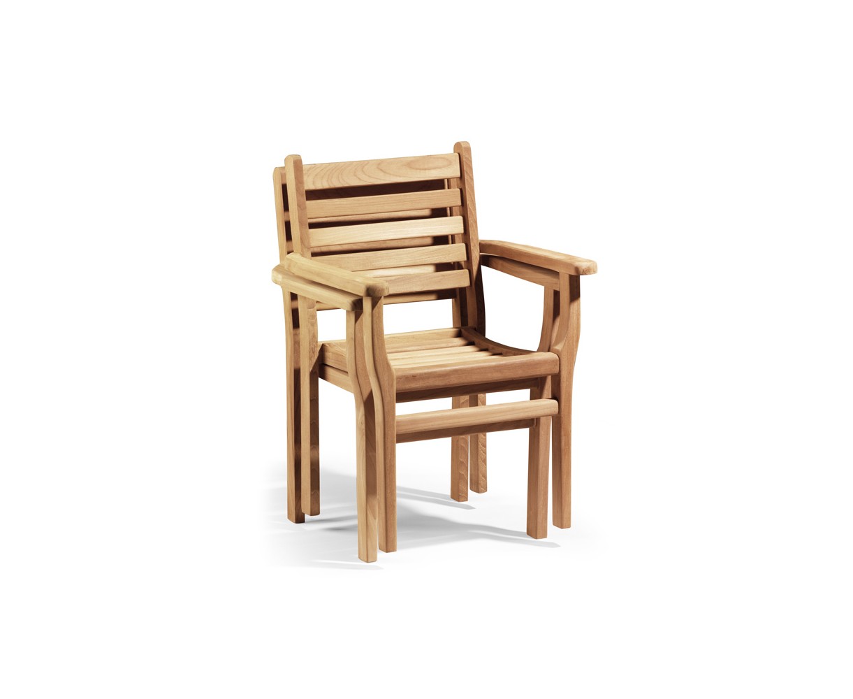 Brompton Large Extending Teak Garden Table & 8 Yale Stacking Chairs