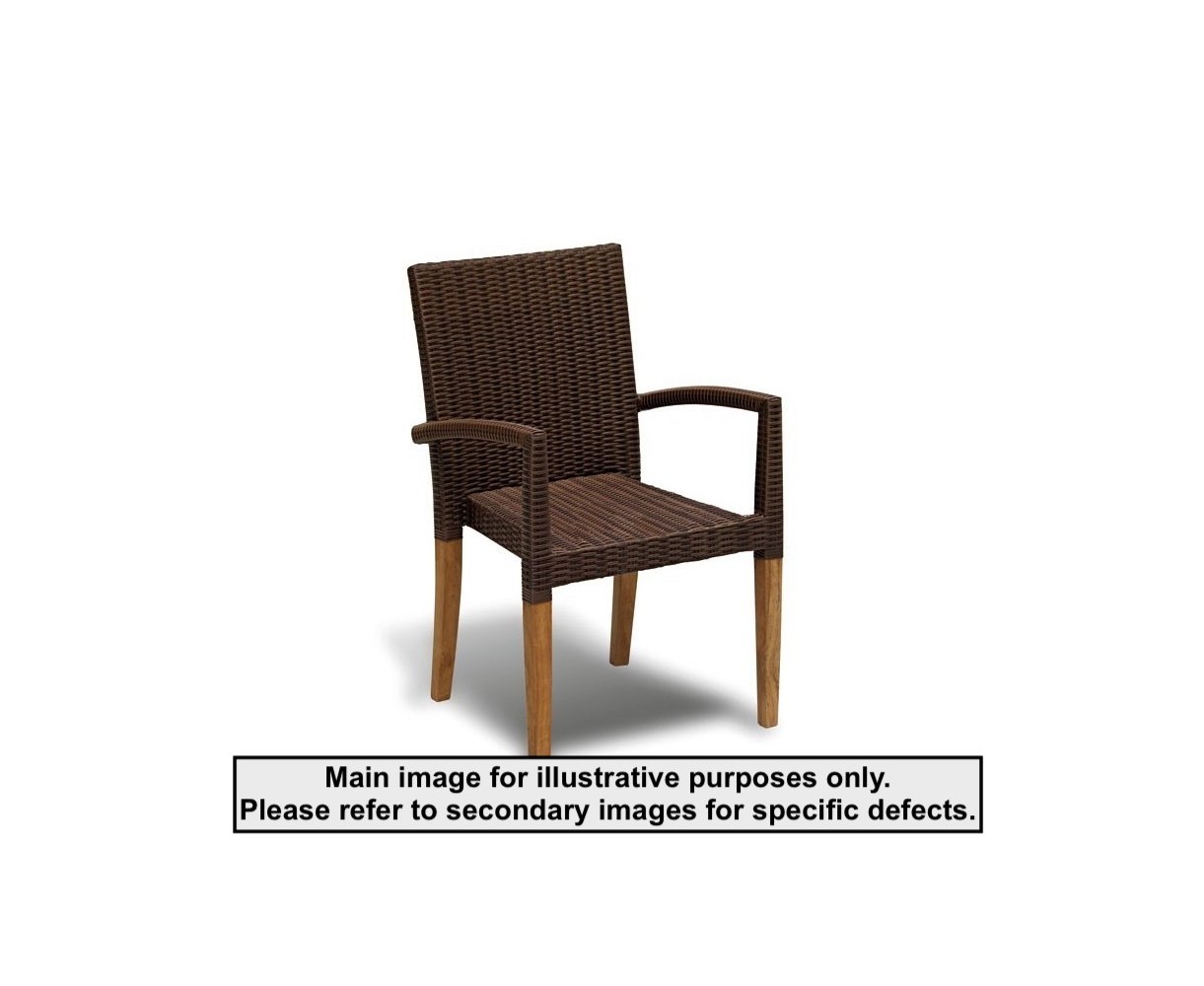 St. Tropez Java Brown Stacking Chair - Used: Good