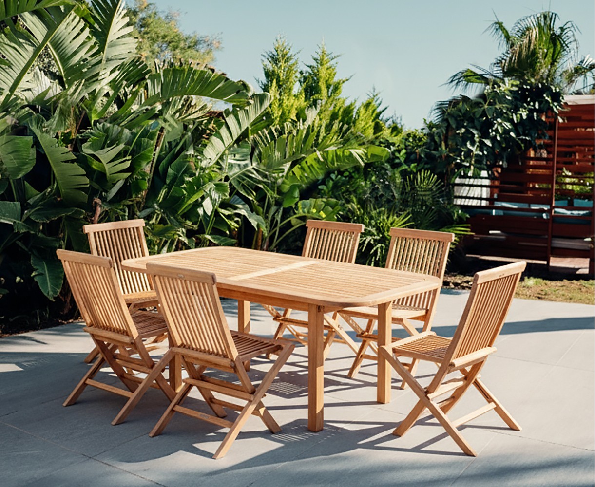 Carida Teak Decorative Table and Chester Chairs Set