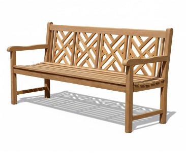 Princeton Teak 6ft Chinoiserie Bench