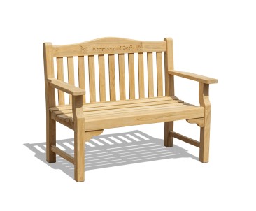 Tribute 4ft Teak Commemorative Memorial Bench