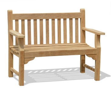 Taverners Teak 2 Seater Garden Bench | Heavy Duty Garden Bench