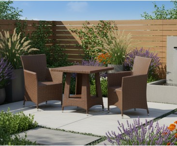 Rivera Poly Rattan Dining Table and Chair Set