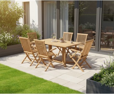 Shelley 6ft Garden Gateleg Table and Chairs