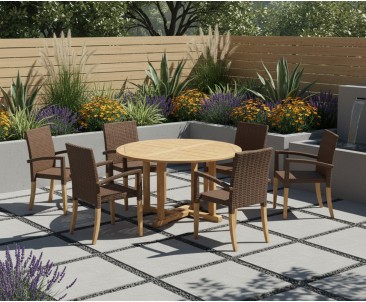 St Tropez Rattan 6 Seater Dining Set