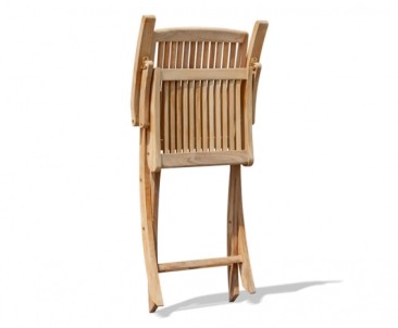 Rimini Teak Folding Table and 4 Folding Armchairs Garden Set