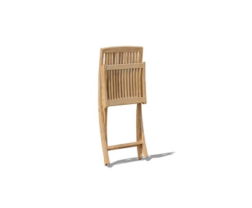 Brompton Single-Leaf Extending Table and 6 Rimini Folding Chairs