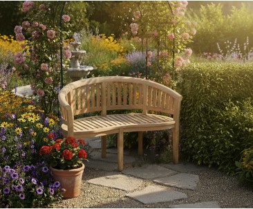 Wimbledon Bijou Teak Banana Bench
