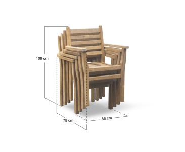 Yale Teak Stacking Garden Chair