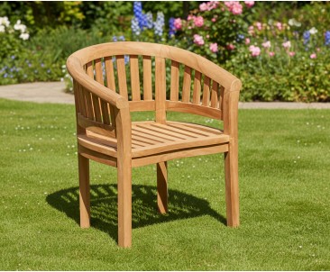 Wimbledon Teak Curved Armchair