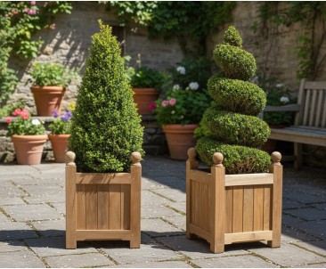 Square Garden Planters - Pair of Standard Versailles Planters
