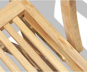 Rimini Teak Folding Garden Armchair and Bali Side Table Set