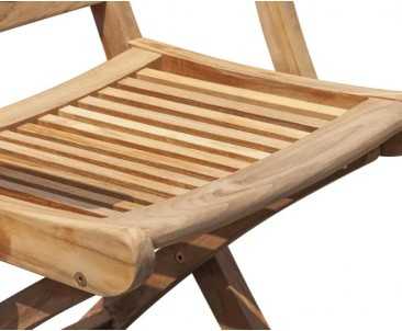 Rimini Teak Folding Garden Armchair and Bali Side Table Set