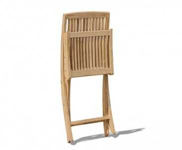 Rimini Teak Folding Garden Armchair and Bali Side Table Set