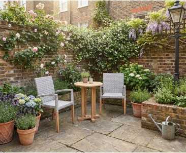 Canfield 60cm Garden Table Set with 2 St Tropez Chairs
