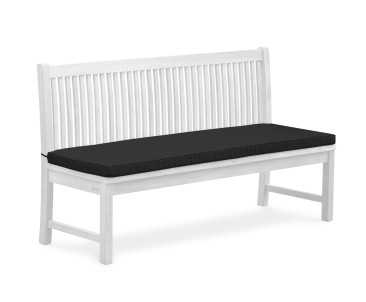 Canterbury 4 Seater Garden Bench Cushion - Black