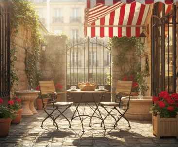 Garden Bistro Table and 2 Arm Chairs - Outdoor Patio Bistro Dining Set
