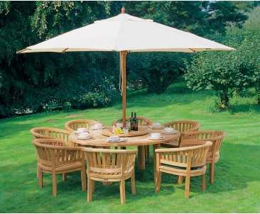 Titan Garden 8 Seater Teak Wooden Patio Dining Set