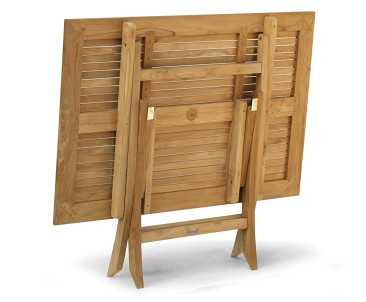 Rimini Teak Folding Garden Table and 4 Arm Chairs
