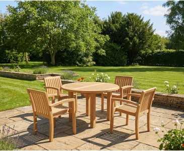 Titan Teak Garden Table and 6 Chairs