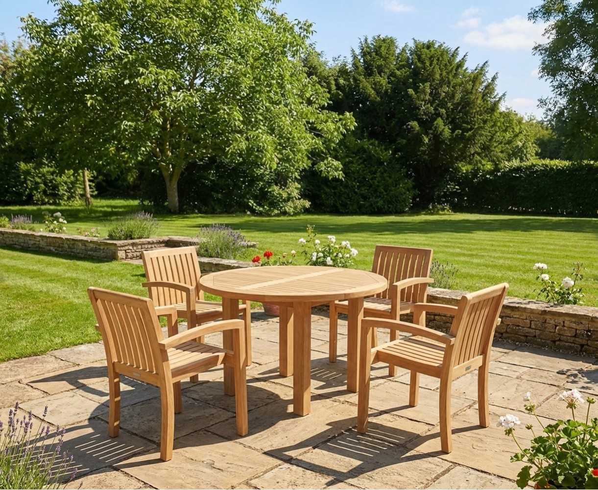 Titan Teak Garden Table and 6 Chairs