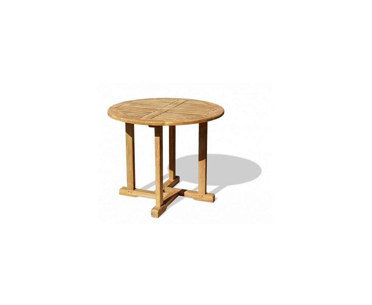Canfield 0.8m Teak Round Table and Kensington Tub Chairs Set