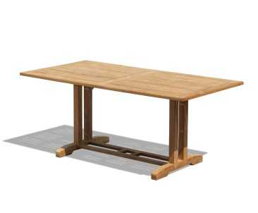 Belgrave 8 Seater Teak Pedestal Table 1.8m with Canterbury Dining Benches