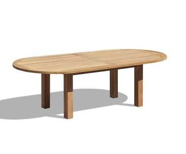 Titan Oval Contemporary Teak Dining Set