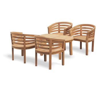 Wimbledon Teak Coffee Table and Kensington Tub Chairs