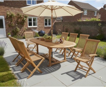 Ashdown 8 Seater Extending Teak Table Set