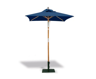 Square 1.5m Tilting Hardwood Parasol - Blue