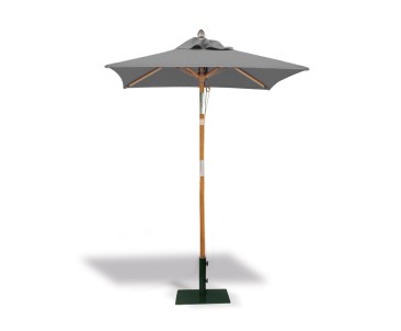 Square 1.5m Tilting Hardwood Parasol - Grey