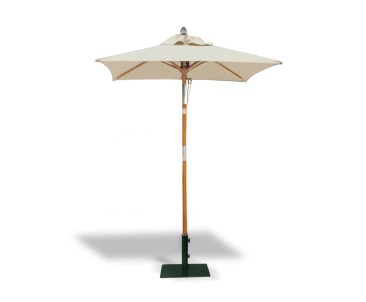 Square 1.5m Tilting Hardwood Parasol - Blue