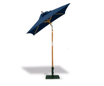 Square 1.5m Tilting Hardwood Parasol - Blue