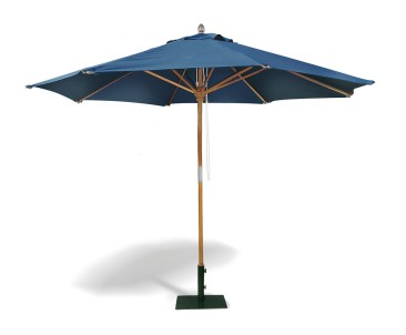Octagonal Hardwood 3m Outdoor Parasol - Blue