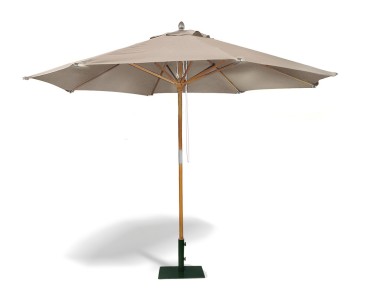 Octagonal Hardwood 3m Outdoor Parasol - Blue