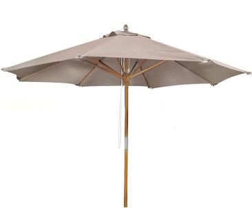 Octagonal Hardwood 3m Outdoor Parasol - Blue